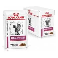 Royal Canin Veterinary Renal Beef drėgnas maistas katėms, sergančioms lėtiniu inkstų nepakankamumu, 85 g