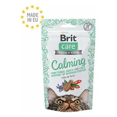 Brit Care Cat Snack Calming pusiau drėgnas papildomas maistas katėms su katžole ir goji uogomis, 50 g