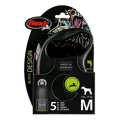 flexi Black Design juostinis pavadėlis, juodas, 5 m, Dydis S: iki 15 kg — 5 nuotrauka