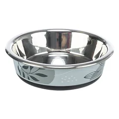 Trixie metalinis dubenėlis su neslystančiu guminiu pagrindu, mėlynas/pilkas, 1.6 l, 21 cm