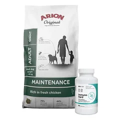 ARION Maintenance Chicken Adult Giant 12kg + LAB-V Immuno Hard 90 kapsulių