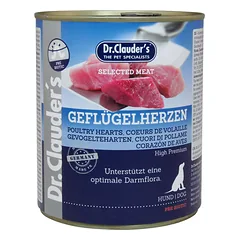 DR. CLAUDER'S Poultry hearts konservai šunims su paukštienos širdelėmis, 800 g