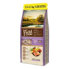 SAM'S FIELD Salmon&Potato sausas pašaras suaugusiems šunims, 13+2 kg