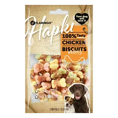 Flamingo Hapki Chicken Biscuits Wrap - spalvingi vištienos sausainiai šunims