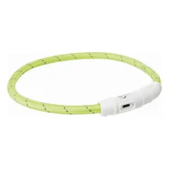 TRIXIE LED antkaklis USB, TPU/nailonas, XS-S 35cm/7 mm, žalias