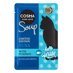 Cosma Soup žieminė edicija, tunas su moliūgu, drėgnas maistas katėms — 2 nuotrauka