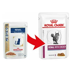 Royal Canin VD Renal su vištiena, drėgnas veterinarinis maistas katėms 85 g — 2 nuotrauka