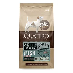 Quattro SB sausas seniems/dietinis mažų veislių šunims pašaras su balta žuvimi ir kriliu, 1,5 kg