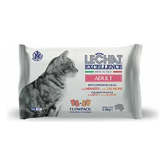 LeChat Excellence Multipack Pouches Adult with Beef / Salmon 4x100 g