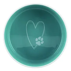 Trixie Pets Home bowl ceramic dubenėlis gyvūnams, kreminės/petroleto spalvos, 1.4 l/ø 20 cm — 2 nuotrauka