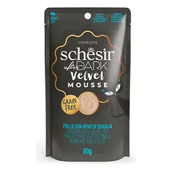 Schesir After Dark Velvet putėsiai katėms su vištiena ir kiaušiniais, 80g
