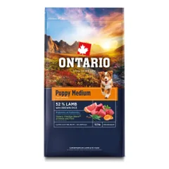 Ontario Puppy & Junior Medium Lamb & Brown Rice 2,25 kg