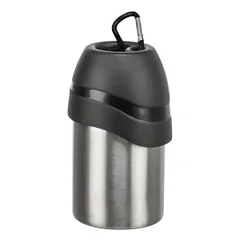 Trixie Gertuvė butelis su dubenėliu, nerūd. plienas/plastikas, 0.3 l