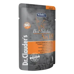 DR. CLAUDER’S drėgnas maistas katėms su kalakutiena, žąsiena ir alavijais 85g