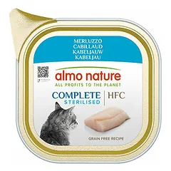 Almo Nature HFC Complete Sterilised Cat ar Mencu 85 g - konservi kaķiem