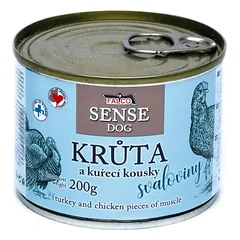 FALCO SENSE DOG su kalakutiena ir vištienos gabalėliai raumenys skardine 200 g