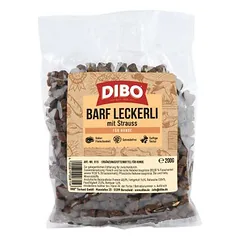 DIBO BARF-Leckerli mit Strauß