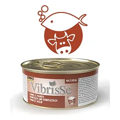 VIBRISSE konservai katėms su tunu ir jautiena padaže 70g 12vnt