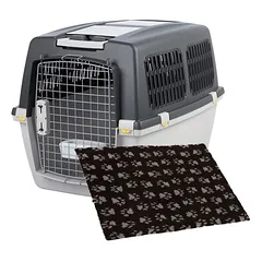 Trixie Transportbox Gulliver + Vetbed® Isobed SL Hundedecke Paw