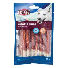 TRIXIE Denta Fun skanėstai šunims, kramtomi antienos suktinukai, 80 g