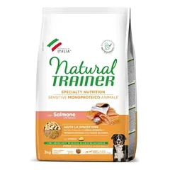 NATURAL TRAINER NT DOG SENSITIVE NO GLUTEN PUPPY&JUNIOR M/M SALMON (lašiša) 3kg.