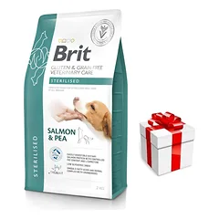 BRIT GF Veterinary Diets Dog Sterilised 2kg  + STAIGMENA ŠUNIUI