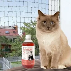 TRIXIE Apsauginis tinklas žalias 3x2 m + LAB V Lašišų aliejus šunims ir katėms 500ml