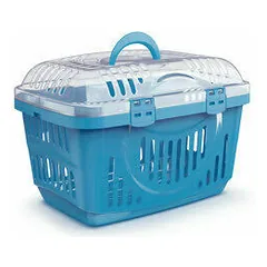 Pet carrier Rocket Transparent with top opening cm. 49 x 33 x 33 h, different colors