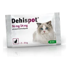 Dehispot užlašinamasis tirpalas nuo kirminų ir kaspinuočių didelėms katėms, 96 mg/24 mg — 2 nuotrauka