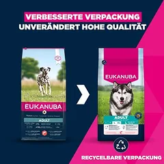 Eukanuba Premium Nutrition Adult Large & Giant Breed su lašiša, sausas maistas šunims, Ekonominė pakuotė: 2 x 12 kg — 2 nuotrauka