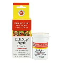 Miracle Care Kwik Stop Styptic Powder - kraujavimo kontrolės milteliai šunims, katėms ir paukščiams, 14g — 3 nuotrauka