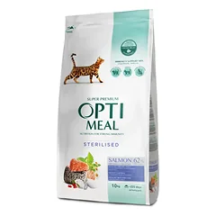 OPTIMEAL sausas maistas sterilizuotoms katėms su lašiša 1.5 kg — 4 nuotrauka