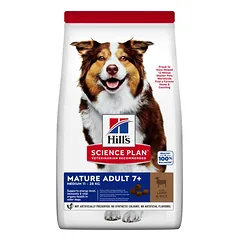 Hill’s Science Plan Canine Mature Adult Medium Sausas maistas vyresniems vidutinių veislių šunims (su ėriena ir ryžiais) 14 kg