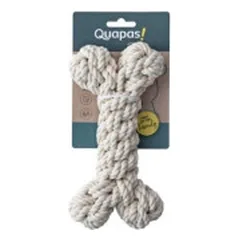 Quapas! Žaislas šunims iš natūralios virvės, kaulas, L, 23 cm