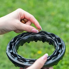 Ferplast žaislas šunims, kramtomasis žiedas Smile, juodas, Dyd. XS: Ø 8,5 x H 1,7 cm — 2 nuotrauka