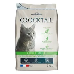 CROCKTAIL sausas maistas suaugusioms katėms su vištiena ir daržovėmis 2 kg