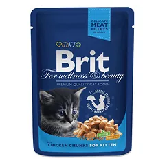 Brit Premium Chicken Chunks Kitten 100 g photo
