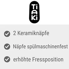 TIAKI dvigubas keramikinis dubenėlis, 2 x 450 ml, Ø 12,5 cm — 4 nuotrauka