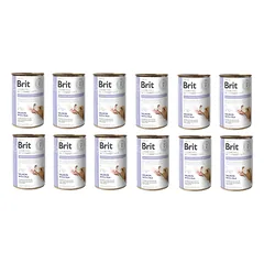 BRIT Veterinary Diet Gastrointestinal Lašiša ir žirniai jautriai virškinimo sistemai šunims 12x400g