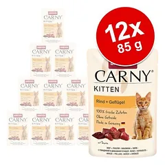 animonda Carny Kitten Pouch 12 x 85 g, drėgnas maistas kačiukams