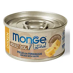 Monge Dog - Wet Food Cans Chicken with cheese 95 g (24vnt)