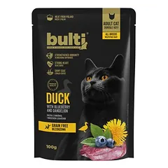 BULTI Superfood drėgnas maistas katėms, pilnavertis, maišelis 100 g, Huhn mit Kokos & Goji-Beeren — 2 nuotrauka