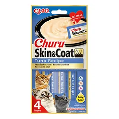Churu Skin+Coat kreminis skanėstas katėms su tunu, 4vnt