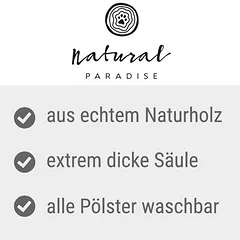Natural Paradise draskymo stulpelis katėms Jasmine L, kreminė — 5 nuotrauka