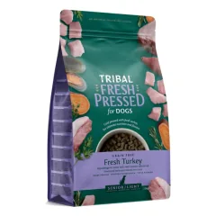 Tribal Fresh Pressed šalto spaudimo pašaras seniems ir tukti linkusiems šunims su kalakutiena, 2,5 kg