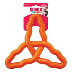 KONG Flyangle (L) - plūduriuojantis žaislas šunims, lankstus, švelnus dantims, Niebieski — 3 nuotrauka