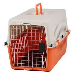 Kaning Gyvūnų augintinių transportavimo boksas, 67x51x47 cm, oranžinės — 3 nuotrauka