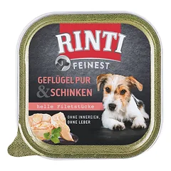 RINTI Feinest Poultry Pure&Ham padėklas su paukštiena ir kumpiu 150 g