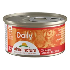 Almo Nature Daily gabaliukai padaže su jautiena, konservai suaugusioms katėms, 85 g