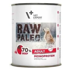 VetExpert Raw Paleo su jautiena, drėgnas maistas šunims 800 g